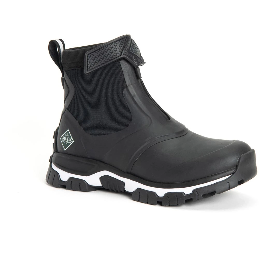 Muck Boots: Women's AXWZ 000 Black White Apex Mid Zip Boot 1 Muck Boots: Women's AXWZ 000 Black White Apex Mid Zip Boot
