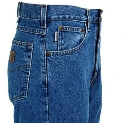 Carhartt Jeans: Men's B18 DST Stonewash Denim Traditional Fit Jeans -Fashion Clothing Store b18stw carharttr 01 1