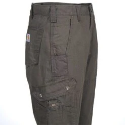 Carhartt Pants: Men's B342 DFE Brown Ripstop Cotton Work Pants -Fashion Clothing Store b342dfe carharttr 01 1