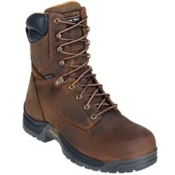 Carolina Boots: Men's Waterproof Brown CA8020 Slip-Resistant Work Boots -Fashion Clothing Store ca8020 carolinap 01