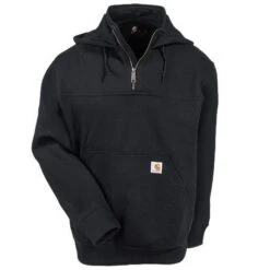 Carhartt Sweatshirts: Men's Paxton 100617 001 Water Repellant Hooded Sweatshirt -Fashion Clothing Store carhartt 100617 472 blk f 01