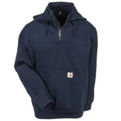 Carhartt Sweatshirts: Men's 100617 472 Rain Defender Paxton Hooded Sweatshirt 7 Carhartt Sweatshirts: Men's 100617 472 Rain Defender Paxton Hooded Sweatshirt -Fashion Clothing Store carhartt 100617 472 nvy f 01