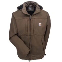 Carhartt Jackets: Men's Full Swing Cryder 102207 908 Brown Winter Jacket -Fashion Clothing Store carhartt 102207 908 f 01