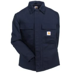 Carhartt Coats: Men's C003 DNY Navy Quilt Lined Artic Winter Coat -Fashion Clothing Store carhartt c003 dny f 01