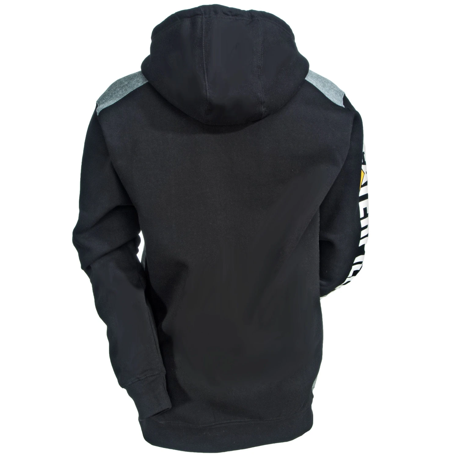 CAT Apparel Sweatshirts: Men's 1910802 016 Black Logo Panel Hooded Sweatshirt 1 CAT Apparel Sweatshirts: Men's 1910802 016 Black Logo Panel Hooded Sweatshirt