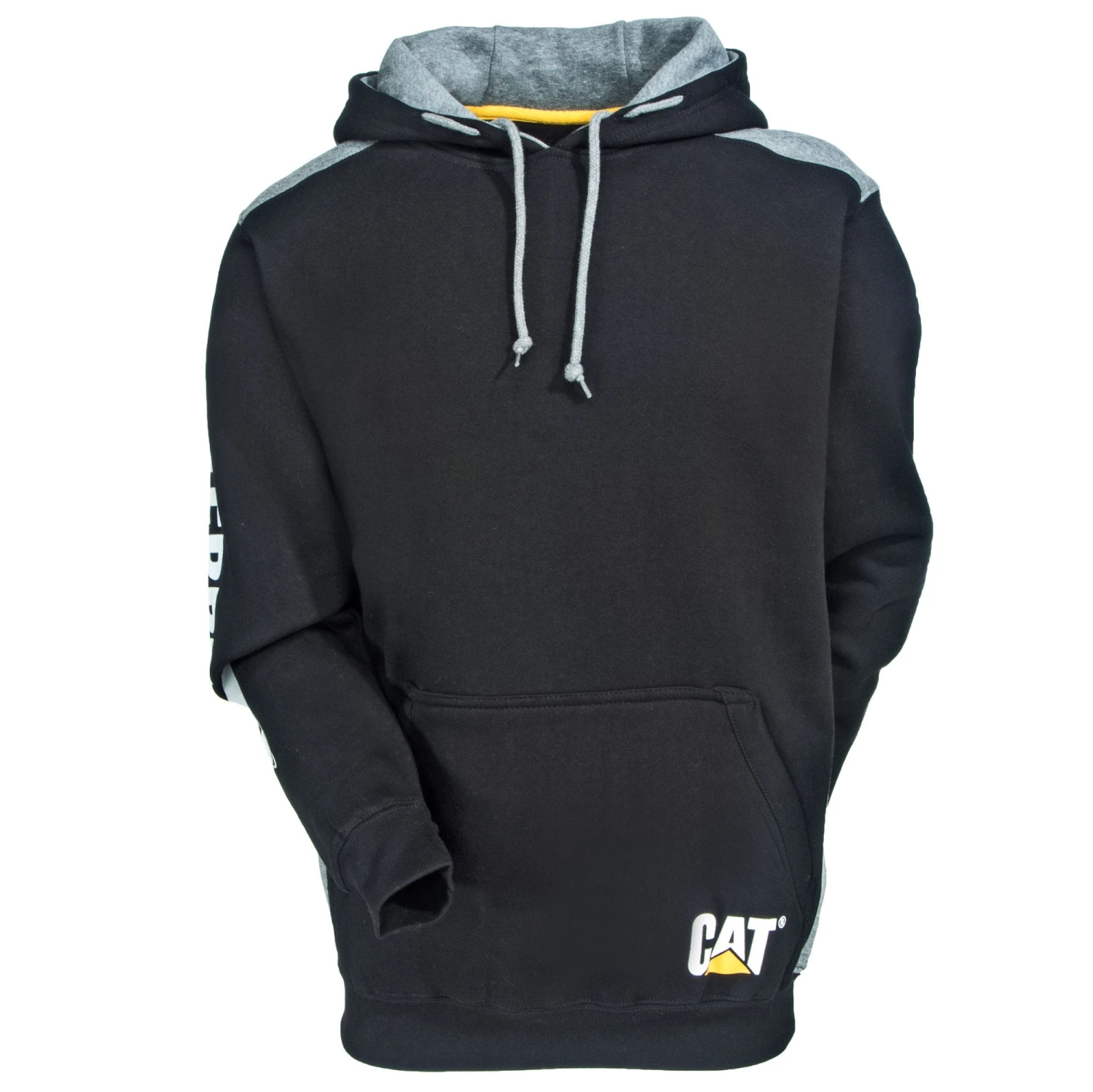 CAT Apparel Sweatshirts: Men's 1910802 016 Black Logo Panel Hooded Sweatshirt 3 CAT Apparel Sweatshirts: Men's 1910802 016 Black Logo Panel Hooded Sweatshirt - Image 3