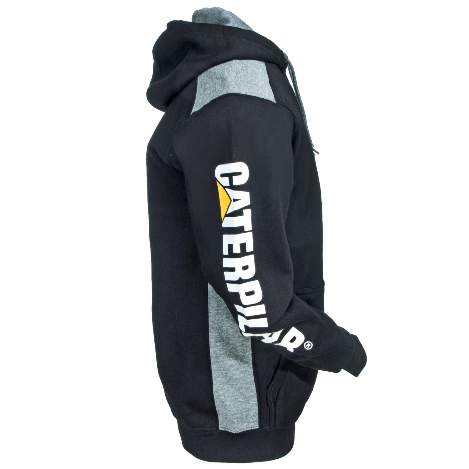 CAT Apparel Sweatshirts: Men's 1910802 016 Black Logo Panel Hooded Sweatshirt 5 CAT Apparel Sweatshirts: Men's 1910802 016 Black Logo Panel Hooded Sweatshirt - Image 5