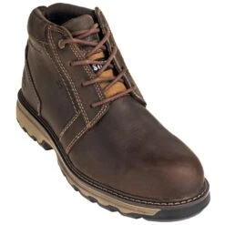 Caterpillar Shoes: Men's 90715 Steel Toe Parker ESD Dark Beige Chukka Work Shoes -Fashion Clothing Store cat 90715 p 01