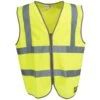 CAT Apparel Vests: Men's 1320025 407 Hi Vis Yellow Zip Up Safety Vest