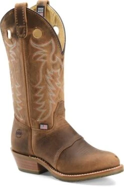 Double H Boots: Women's DH5159 Brown Daniela 12" Domestic ICE Buckaroo Cowboy Boot