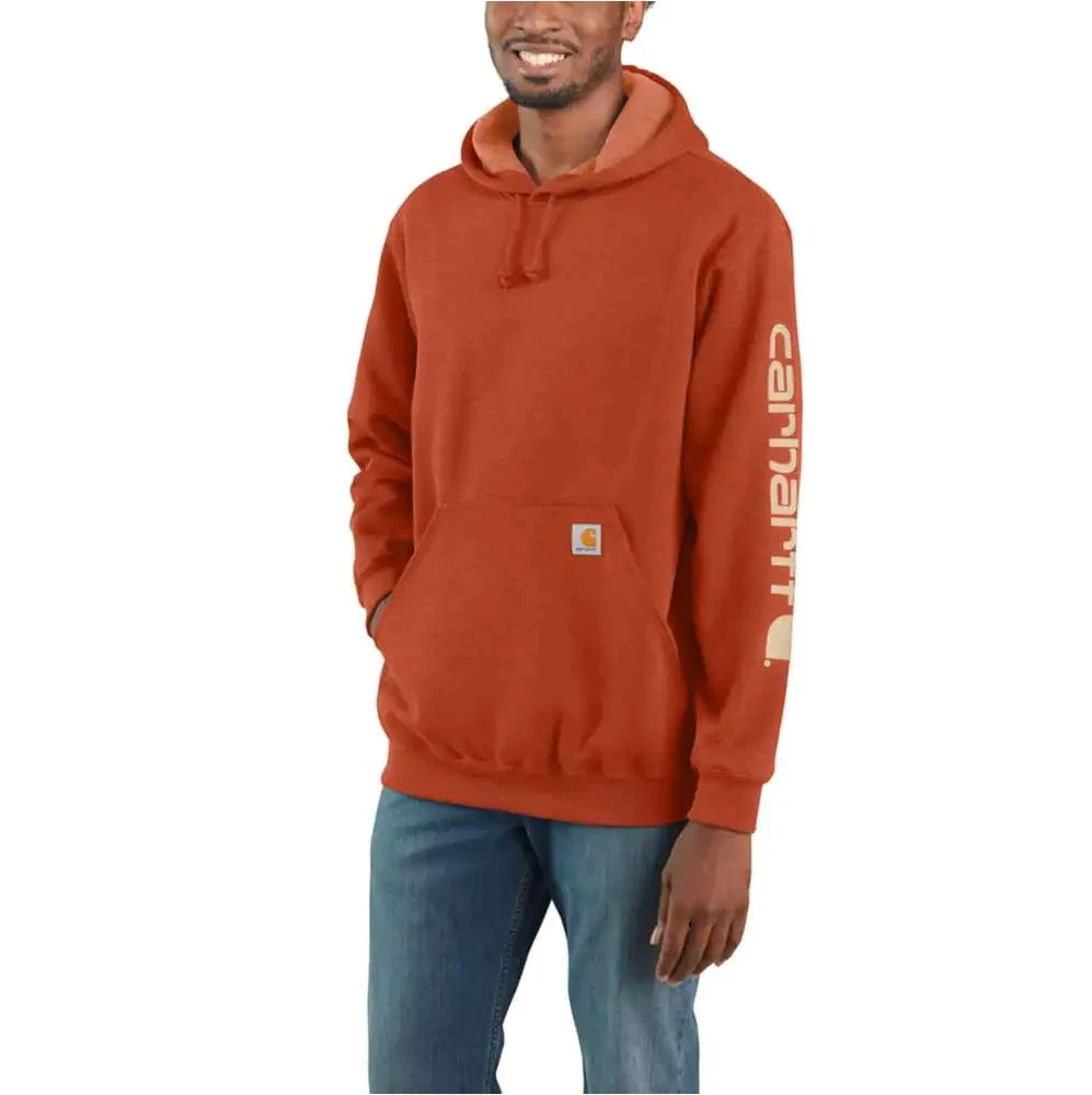 Carhartt Sweatshirts: Men's K288 Q15 Jasper Heather Midweight Hooded Logo Sweatshirt 1 Carhartt Sweatshirts: Men's K288 Q15 Jasper Heather Midweight Hooded Logo Sweatshirt
