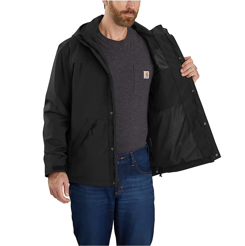Carhartt Jackets: Men's 104670 BLK Black Storm Defender Loose Fit Heavyweight Jacket 2 Carhartt Jackets: Men's 104670 BLK Black Storm Defender Loose Fit Heavyweight Jacket - Image 2
