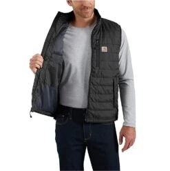Carhartt Vests: Men's 102286 001 Black Rain Defender Relaxed Fit Lightweight Insulated Vest -Fashion Clothing Store download 2022 05 11t113425.344