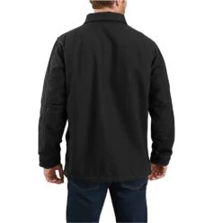 Carhartt Coats: Men's 104293 BLK Black Loose Fit Washed Duck Sherpa-Lined Coat -Fashion Clothing Store download 2022 05 12t115951.272