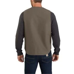 Carhartt Vests: Men's 104394 DWD Driftwood Relaxed Fit Washed Duck Sherpa-Lined Vest -Fashion Clothing Store download 2022 05 12t161203.307