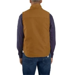 Carhartt Vests: Men's 104981 BRN Brown FR Duck Sherpa Lined Vest -Fashion Clothing Store download 2022 05 17t135441.543