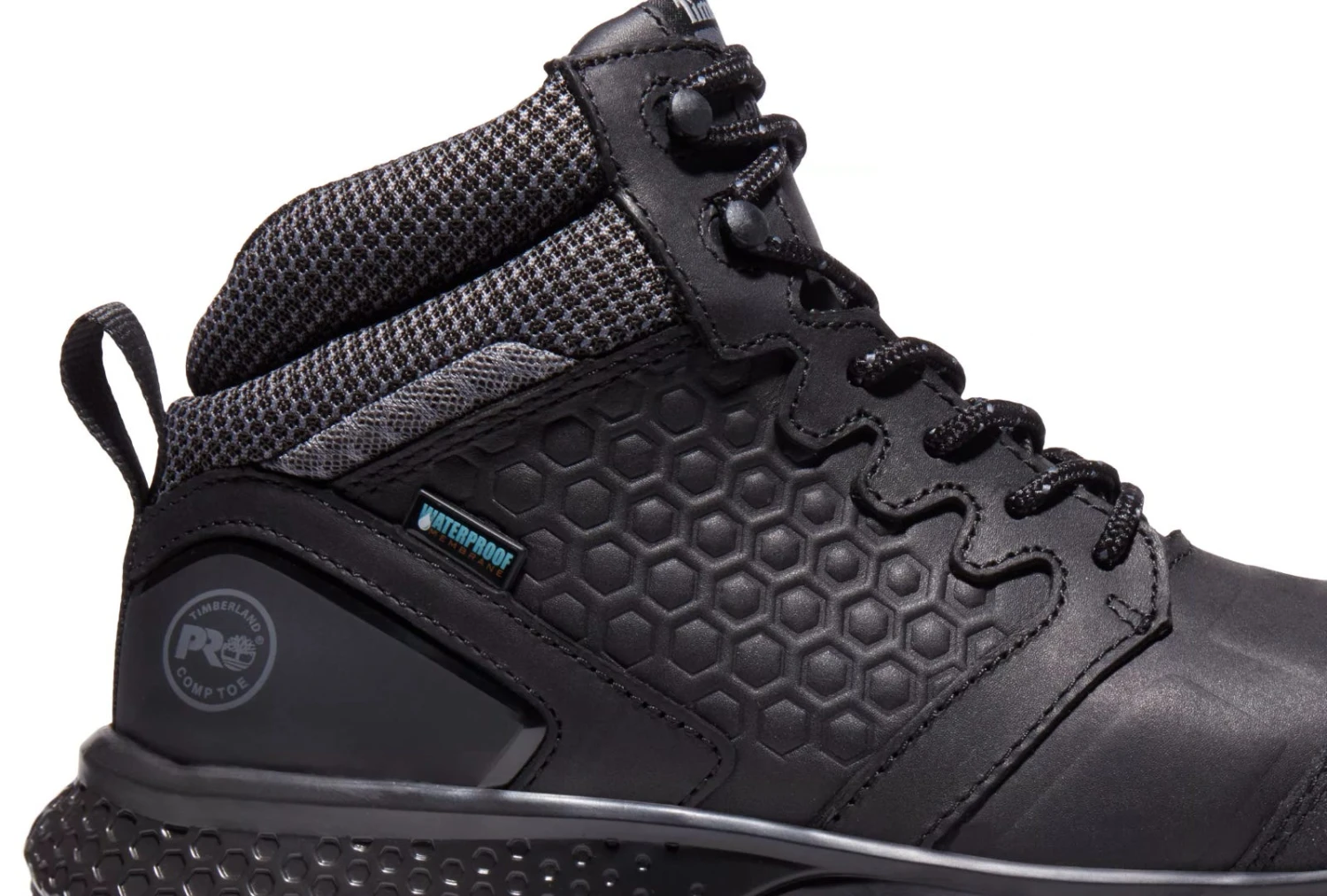 Timberland Pro Boots: Women's A21QA Black Grey Reaxion Composite Toe Waterproof Hiker 1 Timberland Pro Boots: Women's A21QA Black Grey Reaxion Composite Toe Waterproof Hiker