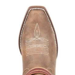 Durango Boots: Women's DRD0208 Brown Crush 12 Inch Flag Accessory Pull On Western Boot -Fashion Clothing Store drd0208 birdseye