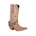 Durango Boots: Women's DRD0208 Brown Crush 12 Inch Flag Accessory Pull On Western Boot