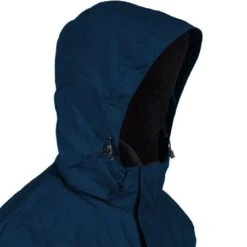 Eddie Bauer Jackets: Men's EB550 RVB Blue Waterproof Hooded Rain Jacket -Fashion Clothing Store eddie bauer eb550 nvy h 01 1