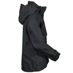 Eddie Bauer Jackets: Women's Waterproof EB551 BLK Black Rain Jacket -Fashion Clothing Store eddie bauer eb551 blk r 01