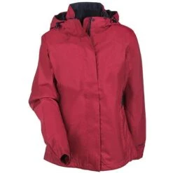 Eddie Bauer Jackets: Women's EB551 RAD Lightweight Red Rain Jacket -Fashion Clothing Store eddie bauer eb551 red f 01