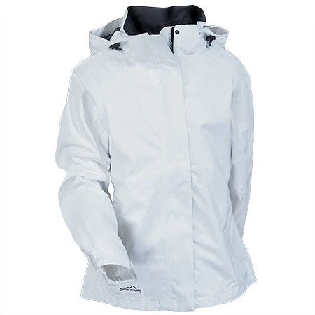 Eddie Bauer Jackets: Women's White EB551 WHT Waterproof Hooded Rain Jacket 3 Eddie Bauer Jackets: Women's White EB551 WHT Waterproof Hooded Rain Jacket - Image 3