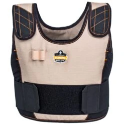 Ergodyne Vests: FR Khaki Men's 6225 KHI/BLK Chill-Its Phase Change Cooling Vest