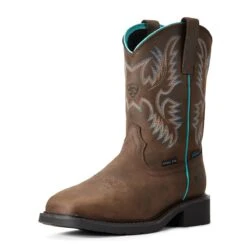 Ariat Boots: Women's 10029516 Dark Brown Krista Waterproof Steel Toe Work Boot 9 Ariat Boots: Women's 10029516 Dark Brown Krista Waterproof Steel Toe Work Boot -Fashion Clothing Store f19 wms work couto 10029516 3 4 front 1