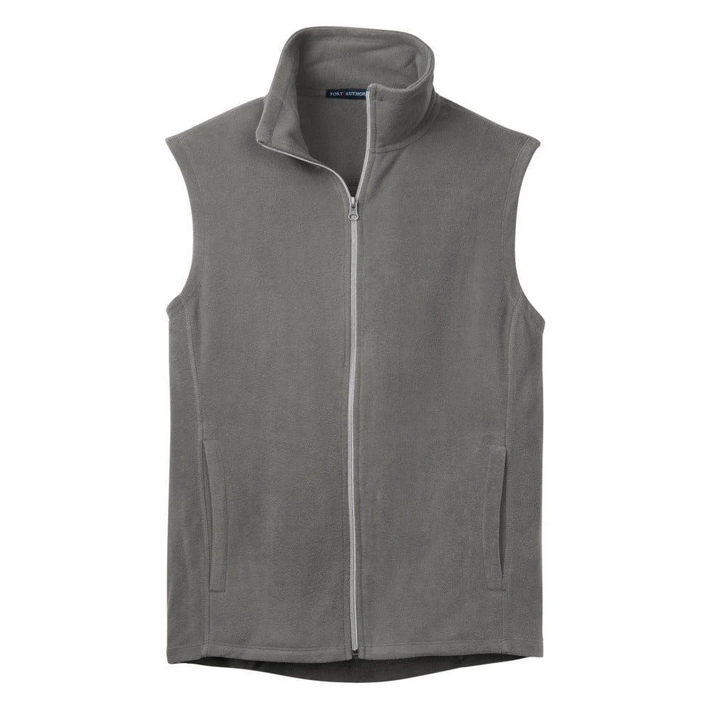 Port Authority Vest: Men's F226PG Pearl Grey Microfleece Vest 5 Port Authority Vest: Men's F226PG Pearl Grey Microfleece Vest - Image 5