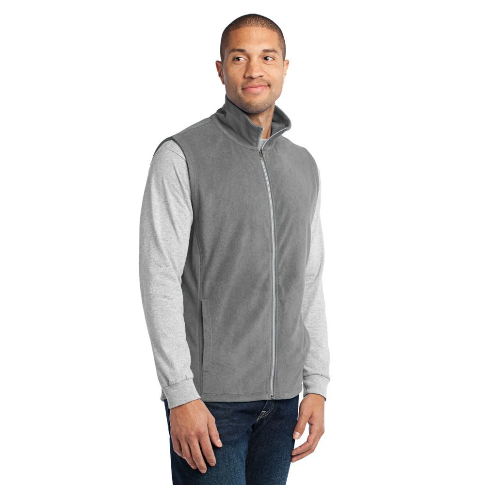 Port Authority Vest: Men's F226PG Pearl Grey Microfleece Vest 1 Port Authority Vest: Men's F226PG Pearl Grey Microfleece Vest