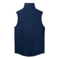 Port Authority Vest: Men's F226NVY True Navy Microfleece Vest -Fashion Clothing Store f226 truenavy flat back