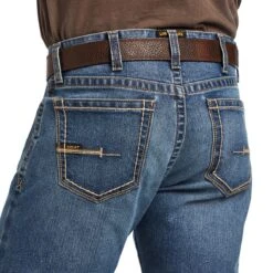Ariat Rebar Jeans: Men's 10041081 Rico M7 DuraStretch Edge Stackable Straight Leg Jean -Fashion Clothing Store f22 mns work 10041081 detail02
