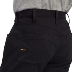 Ariat Rebar Pant: Men's 10041083 Black Low Rise DuraStretch Made Tough Stackable Straight Leg Pant 9 Ariat Rebar Pant: Men's 10041083 Black Low Rise DuraStretch Made Tough Stackable Straight Leg Pant -Fashion Clothing Store f22 mns work 10041083 detail01