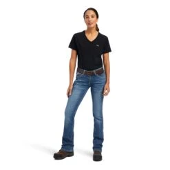 Ariat Rebar Jeans: Women's 10041067 Malibu Riveter Boot Cut Jean 13 Ariat Rebar Jeans: Women's 10041067 Malibu Riveter Boot Cut Jean -Fashion Clothing Store f22 wms work 10041067 full