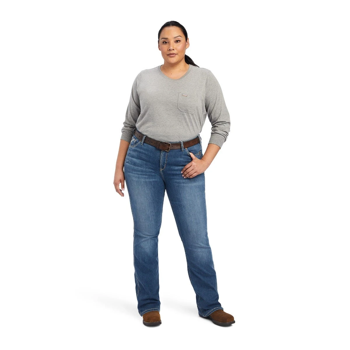 Ariat Rebar Jeans: Women's 10041067 Malibu Riveter Boot Cut Jean 6 Ariat Rebar Jeans: Women's 10041067 Malibu Riveter Boot Cut Jean - Image 6