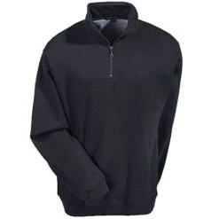 Sport-Tek Sweatshirts: Men's ST253 BK Black Colorfast Quarter Zip Sweatshirt 5 Sport-Tek Sweatshirts: Men's ST253 BK Black Colorfast Quarter Zip Sweatshirt -Fashion Clothing Store f253black sporttekf 01 1