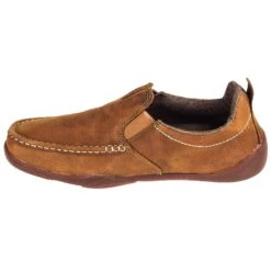 Georgia Boots: Men's Brown Leather Moc Toe G050 Cedar Falls Moisture-Wicking AMP Shoes -Fashion Clothing Store georgia g050 i 01