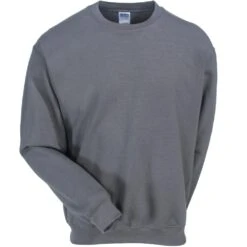 Gildan Sweatshirts: Men's 18000 CHR Grey Heavy Blend Crewneck Sweatshirt -Fashion Clothing Store gildan 18000 chr f 01