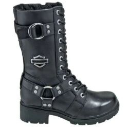 Harley Davidson Boots: Women's 83736 9 Inch Eda Motorcycle Boots -Fashion Clothing Store harley davidson d83736 o 01