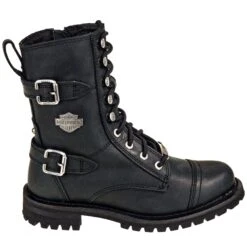 Harley Davidson Boots: 83853 Side Zip Women's Black Balsa Motorcycle Boots -Fashion Clothing Store harley davidson d83853 o 01