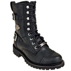 Harley Davidson Boots: 83853 Side Zip Women's Black Balsa Motorcycle Boots -Fashion Clothing Store harley davidson d83853 p 01