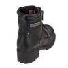 Harley Davidson Boots: Women's D83877 Zip Up Black Motorcycle Boots