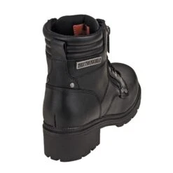 Harley Davidson Boots: Women's D83877 Zip Up Black Motorcycle Boots