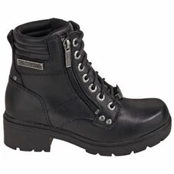 Harley Davidson Boots: Women's D83877 Zip Up Black Motorcycle Boots -Fashion Clothing Store harley davidson d83877 o 01