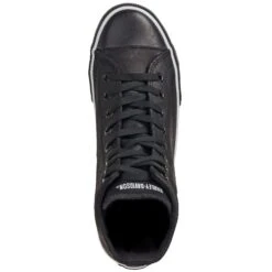 Harley Davidson Shoes: Baxter Men's Black/White D93341 High-Cut Sneakers -Fashion Clothing Store harley davidson d93341 t 01