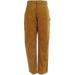 Carhartt Pants: Men's B136 BRN Brown Double Front Duck Dungaree Work Pants 7 Carhartt Pants: Men's B136 BRN Brown Double Front Duck Dungaree Work Pants -Fashion Clothing Store image 48190