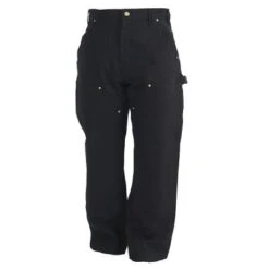 Carhartt Pants: Men's B01 BLK Black Cotton Duck Carpenter Pants -Fashion Clothing Store image 65190