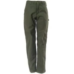 Carhartt Pants: Men's B111 MOS Green Flannel Lined Pants -Fashion Clothing Store image 70528