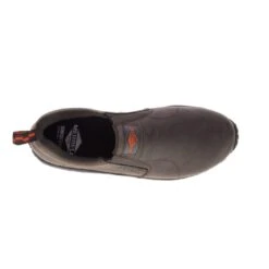 Merrell Shoes: Men's J099323 Brown Jungle Moc Slip Resistant Slip On Work Shoe